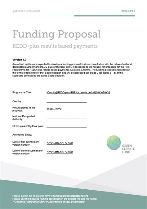 funding proposal template nz